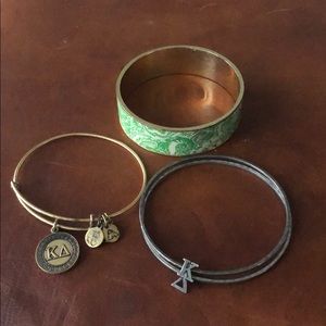 Three Kappa Delta Bracelets